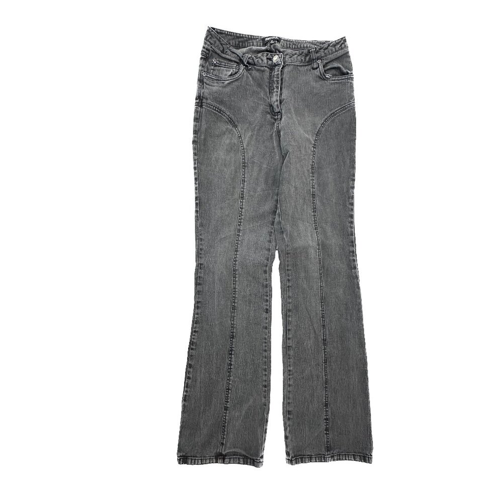 Metro Style Back &‎ Front Seam Bootcut Women's size 8 Tall Black Denim Jeans
